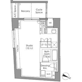 プライムガーデン駒沢大学 402 間取り図