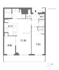 ブリリアタワーズ目黒 17階 間取り図