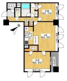 ファミール東銀座グランスイートタワー 10階 間取り図