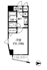 レジディア新中野 501 間取り図