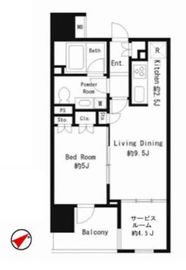 フォルム四谷外苑東 5階 間取り図