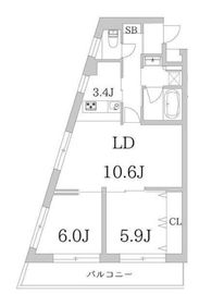 グランデュオ三軒茶屋4 501 間取り図