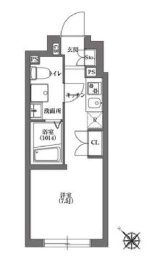 CARITAS不動前 101 間取り図