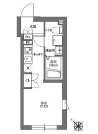 CARITAS不動前 304 間取り図