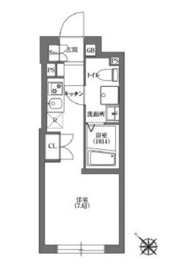 CARITAS不動前 302 間取り図