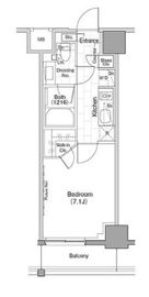 ザ・パークハビオ早稲田 502 間取り図