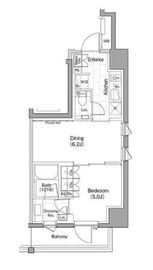 ザ・パークハビオ早稲田 207 間取り図