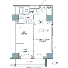 パークハビオ東中野 1303 間取り図