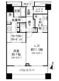 テラス渋谷美竹 15階 間取り図