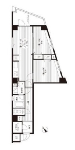 コスモリード新宿余丁町 311 間取り図