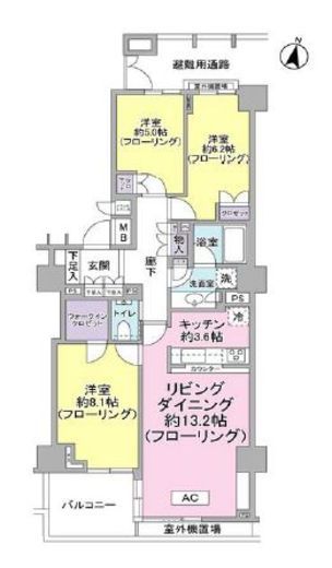 グランドメゾン三軒茶屋の杜 12階 間取り図