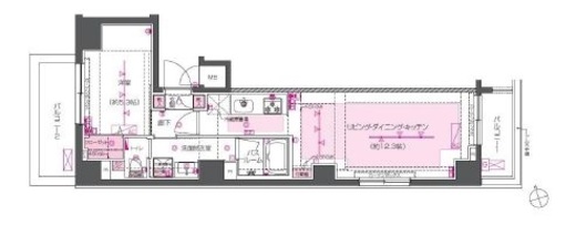 ZOOM戸越銀座 4階 間取り図