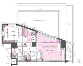 ZOOM戸越銀座 3階 間取り図