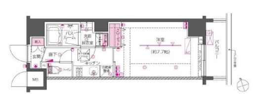ZOOM戸越銀座 2階 間取り図