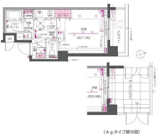 ZOOM戸越銀座 1階 間取り図