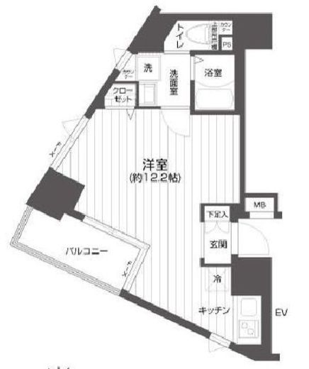メイクスデザイン渋谷本町 2階 間取り図