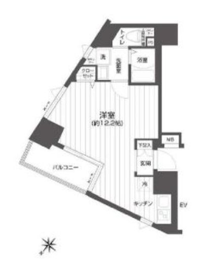 メイクスデザイン渋谷本町 6階 間取り図