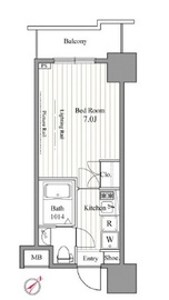 レジディア東銀座 507 間取り図