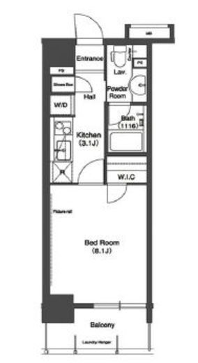コンフォリア浅草松が谷 1102 間取り図