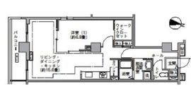 トリニティー芝浦 1609 間取り図