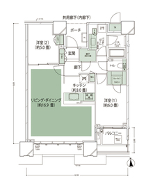 ドゥ・トゥール 16階 間取り図