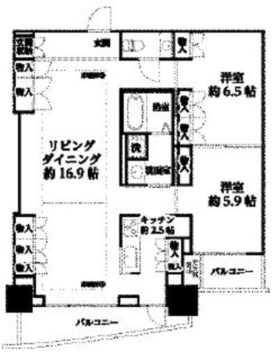 河田町ガーデン 1-3003 間取り図