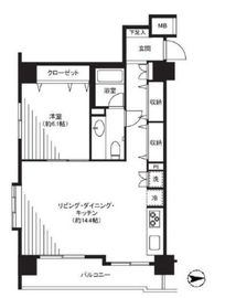 フリーディオ芝公園 2階 間取り図