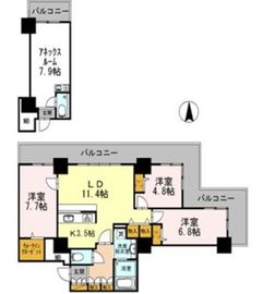 品川シーサイドビュータワー1 501 間取り図