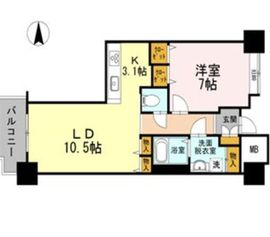 品川シーサイドビュータワー1 516 間取り図