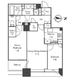 センチュリーパークタワー 24階 間取り図