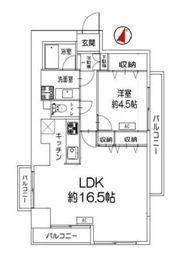 ウィン麻布十番ハラビル 11階 間取り図