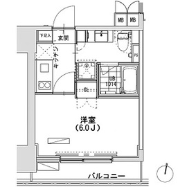 グランディオール広尾テラス 505 間取り図