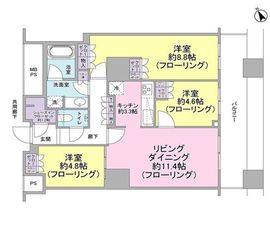 ザ・パークハウス西新宿タワー60 20階 間取り図