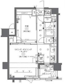 ZOOM中野坂上 2階 間取り図