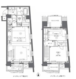 ZOOM中野坂上 6階 間取り図