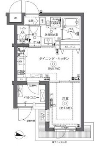 ZOOM中野坂上 1階 間取り図