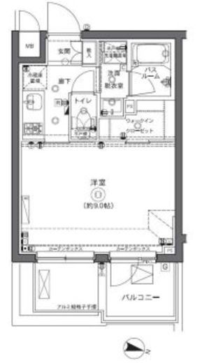 ZOOM中野坂上 5階 間取り図