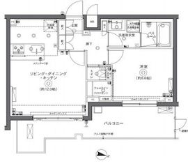 ZOOM中野坂上 5階 間取り図