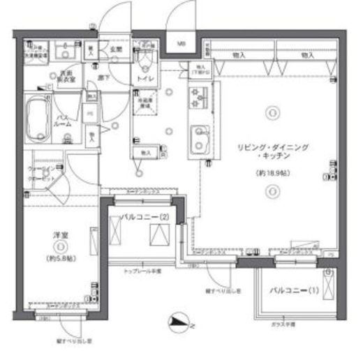 ZOOM中野坂上 5階 間取り図