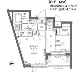 ZOOM中野坂上 4階 間取り図