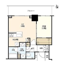 クラッシィタワー東中野 23階 間取り図