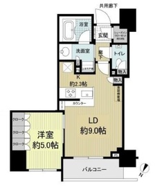 パークホームズ日本橋浜町二丁目ローレルアイ 8階 間取り図