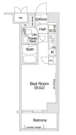 コンフォリア新宿 603 間取り図