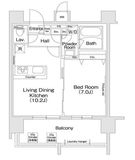 コンフォリア新宿 904 間取り図