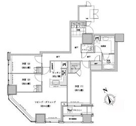 ウエストパークタワー池袋 2804 間取り図