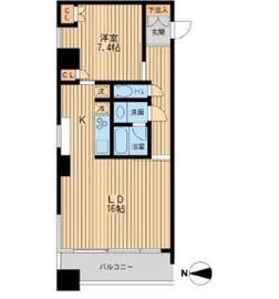 ドゥーエ清澄白河 405 間取り図