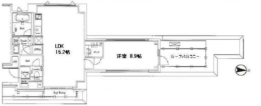 四谷デュープレックスD-R 1階 間取り図