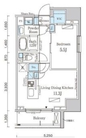 パークアクシス浅草・蔵前 1101 間取り図