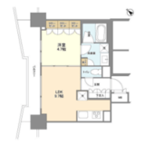 LaSante五反田 1402 間取り図