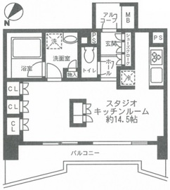 LaSante五反田 1402 間取り図